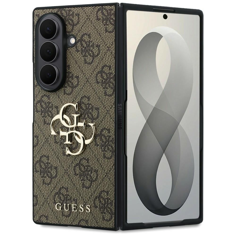 Guess HC 4G PU BIG LOGO apvalks Samsung Galaxy Z Fold 8 Ultra, brūns