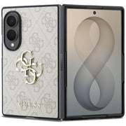 Guess HC 4G PU BIG Logo apvalks Samsung Galaxy Z Fold 8, rozā krāsā