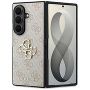 Guess HC 4G PU BIG Logo apvalks Samsung Galaxy Z Fold 8 Ultra, rozā krāsā