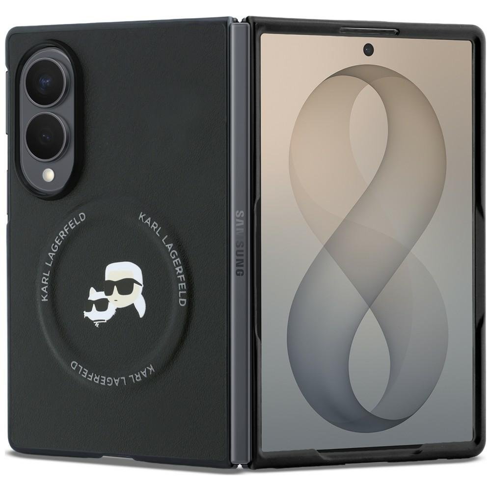 Karl Lagerfeld HC Magnetic PU K&C; Pins apvalks Samsung Galaxy Z Fold 8, melns