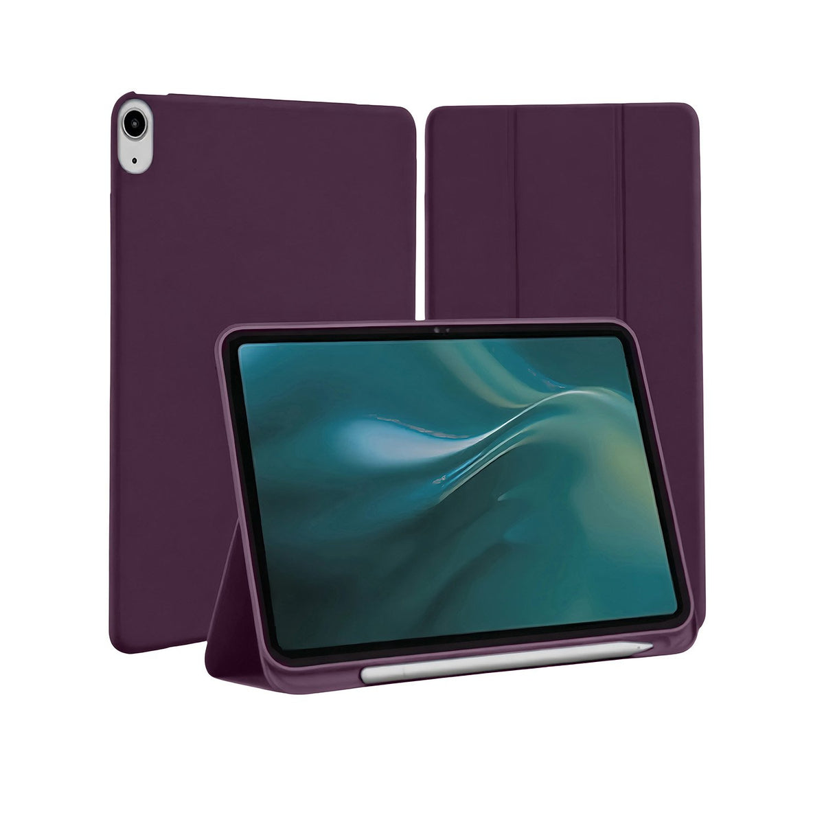 Etteri apvalks Apple iPad 10 (2022) 10,9 collas / iPad 11 A16 (2025) / iPad 12 A19 (2026) 11 collas, tumši ķiršu krāsā