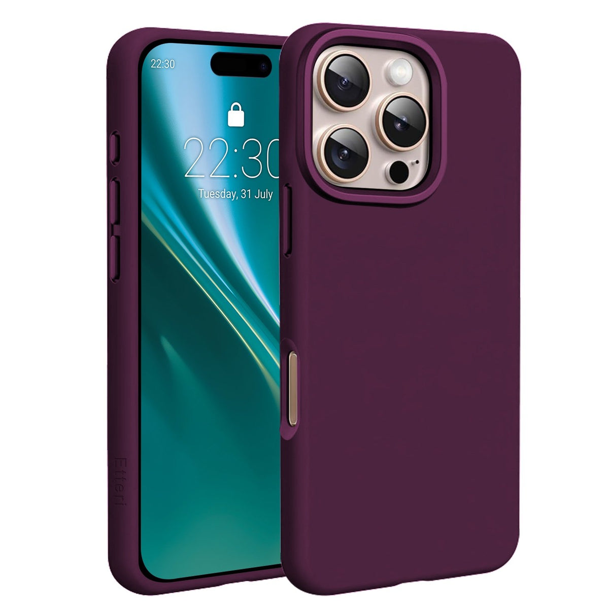 Etteri silikona Mag apvalks iPhone 16 Pro Max 6,9" tumši ķiršu krāsā