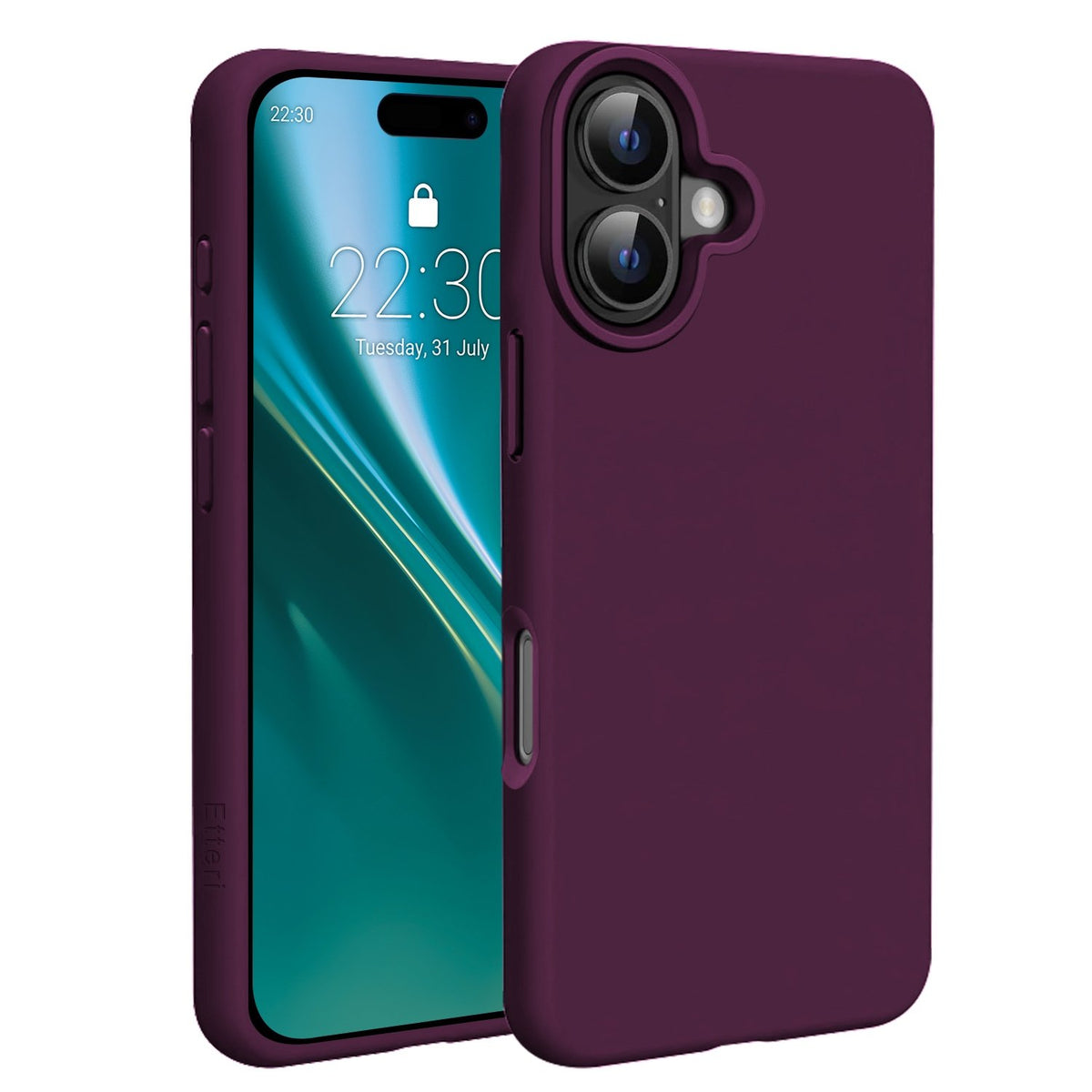 Etteri silikona Mag apvalks iPhone 17 6,3" tumši ķiršu krāsā