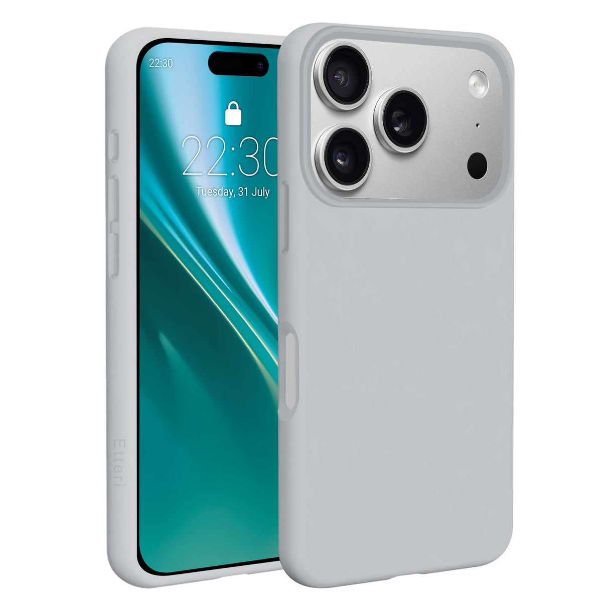 Etteri silikona apvalks ar magnētu iPhone 17 Pro Max / 18 Pro Max, sudraba krāsā