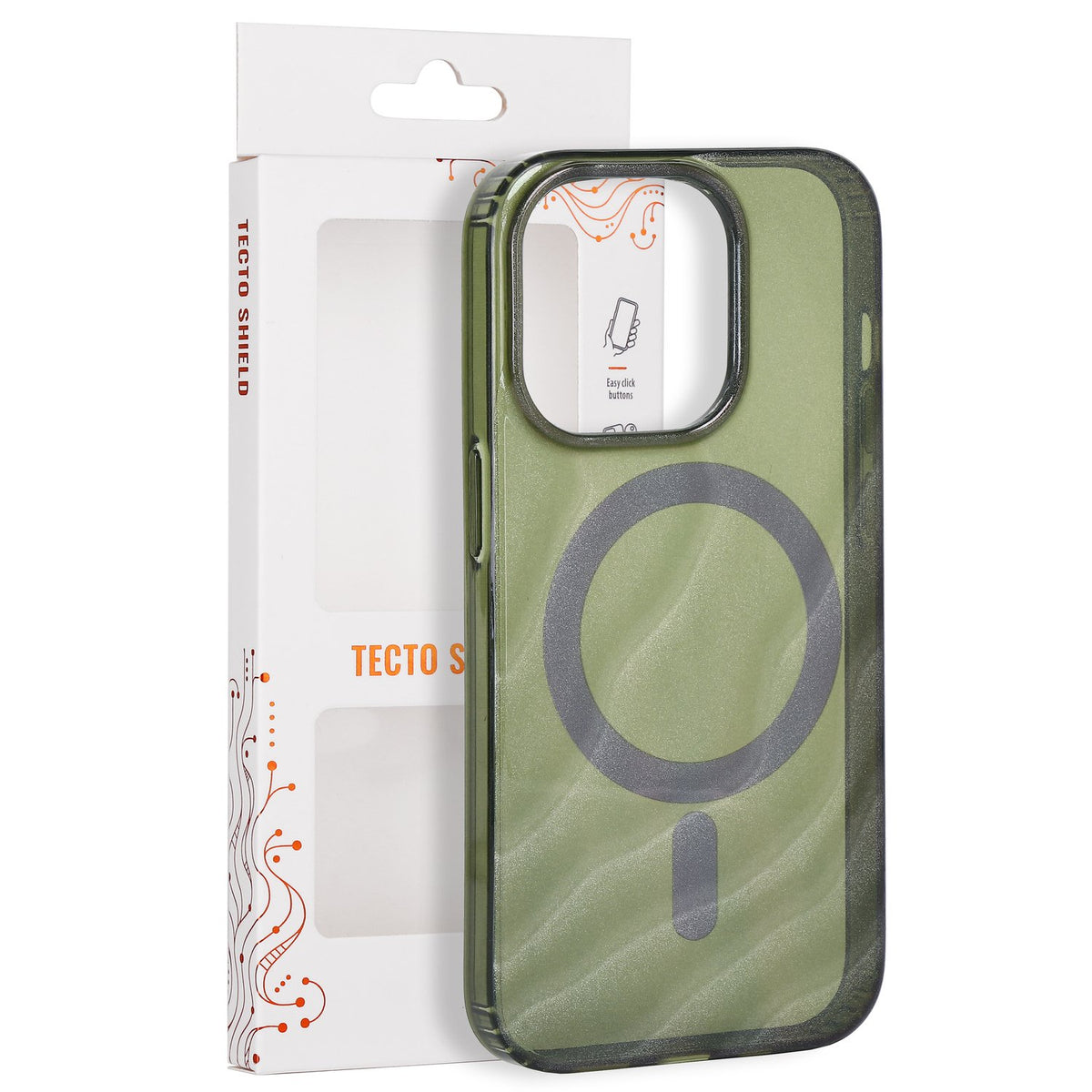 Tecto Shield Desert Mag apvalks iPhone 14 Pro 6,1" tumši olīvu krāsā