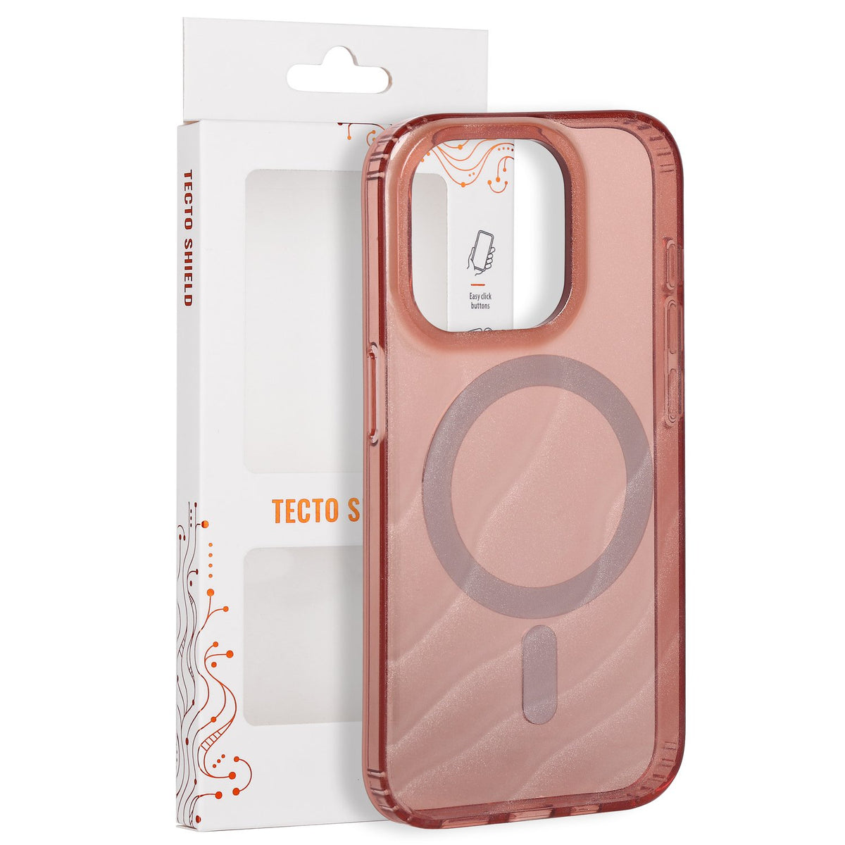 Tecto Shield Desert Mag apvalks iPhone 15 Pro 6,1" terakotas krāsā