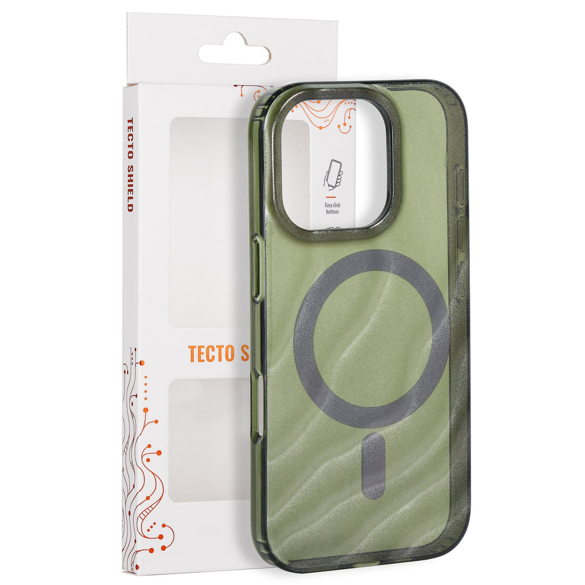 Tecto Shield Desert Mag apvalks iPhone 16 Pro 6,3" tumši olīvu krāsā