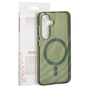 Tecto Shield Desert Mag aizsargapvalks Samsung Galaxy S25, tumši olīvu krāsā