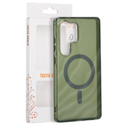 Tecto Shield Desert Mag apvalks Samsung Galaxy S25 Ultra, tumši olīvu krāsā