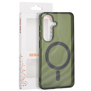 Tecto Shield Desert Mag apvalks Samsung Galaxy S26, tumši olīvu krāsā