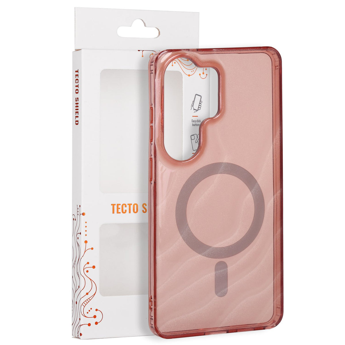 Tecto Shield Desert Mag apvalks Samsung Galaxy S26 Ultra tālrunim, terakotas krāsā