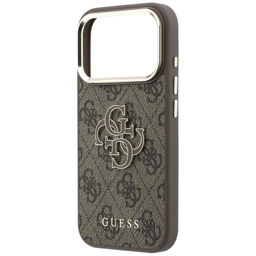 „Guess“ 4G un liela izmēra „Resin Logo“ apvalks iPhone 18 Pro / iPhone 17 Pro, brūns