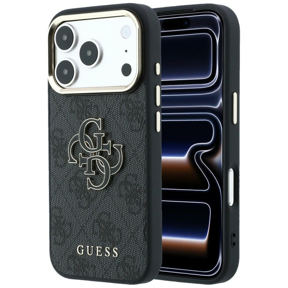 „Guess“ 4G un liela izmēra „Resin Logo“ apvalks iPhone 18 Pro / iPhone 17 Pro, melns