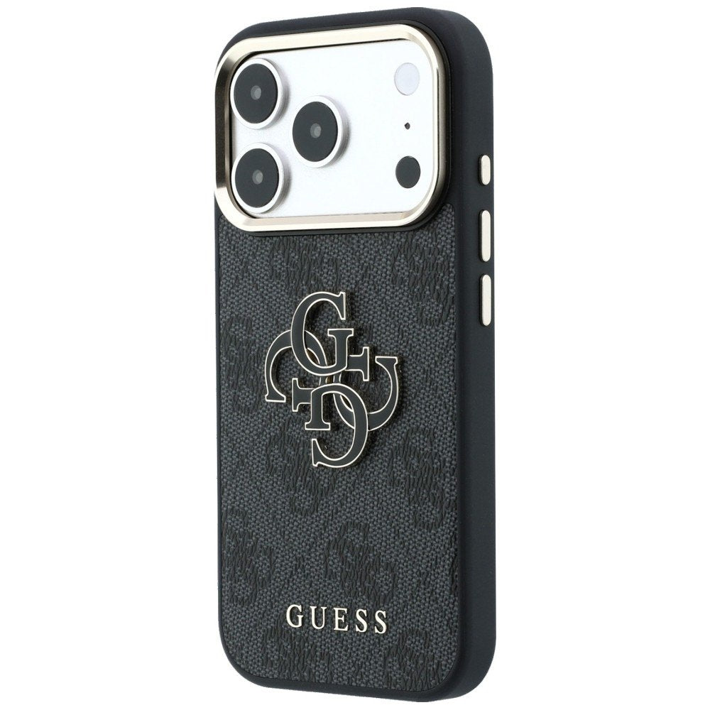 „Guess“ 4G un liela izmēra „Resin Logo“ apvalks iPhone 18 Pro / iPhone 17 Pro, melns