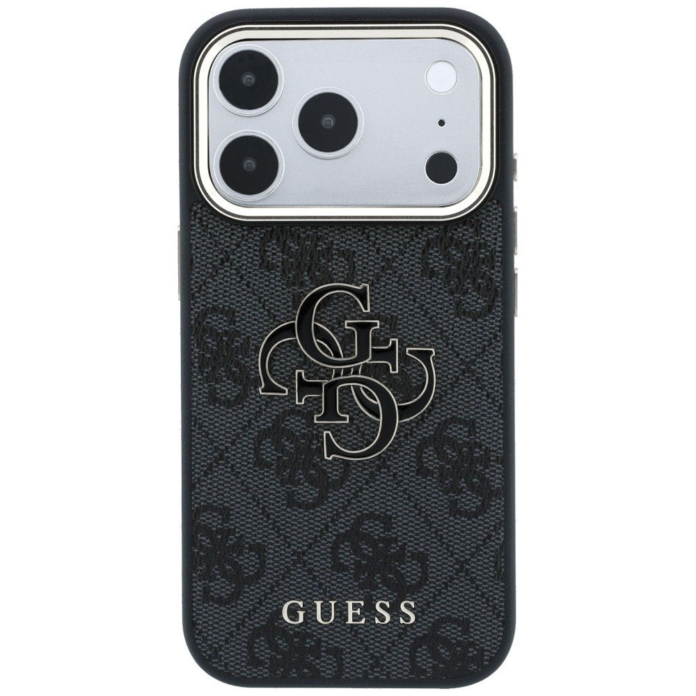 „Guess“ 4G un liela izmēra „Resin Logo“ apvalks iPhone 18 Pro / iPhone 17 Pro, melns
