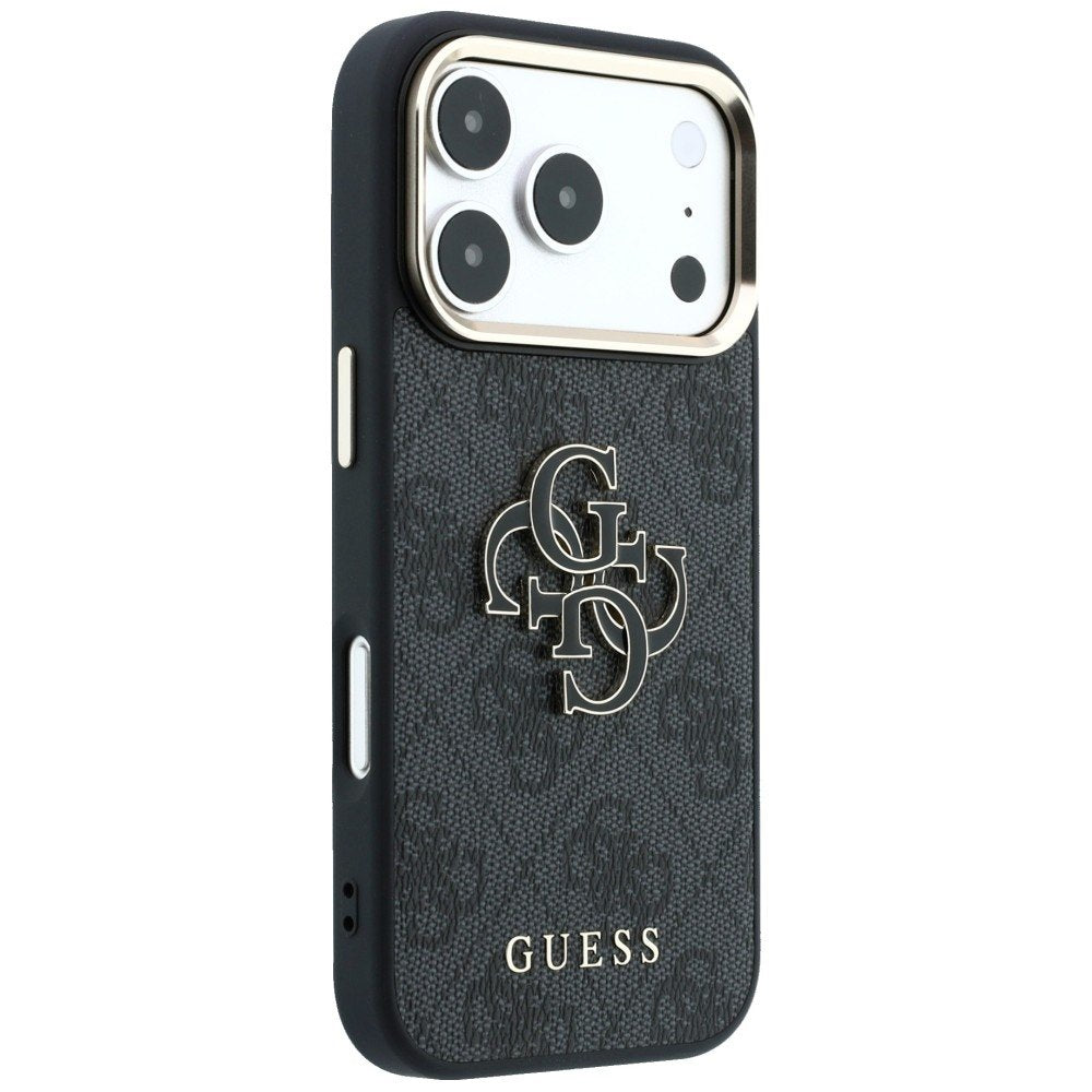 „Guess“ 4G un liela izmēra „Resin Logo“ apvalks iPhone 18 Pro / iPhone 17 Pro, melns