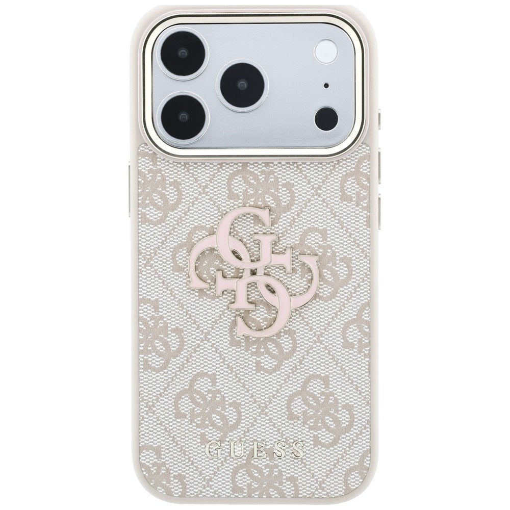„Guess“ 4G un liela izmēra „Resin Logo“ apvalks iPhone 18 Pro / iPhone 17 Pro, rozā krāsā
