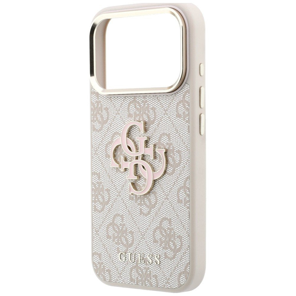 „Guess“ 4G un liela izmēra „Resin Logo“ apvalks iPhone 18 Pro / iPhone 17 Pro, rozā krāsā