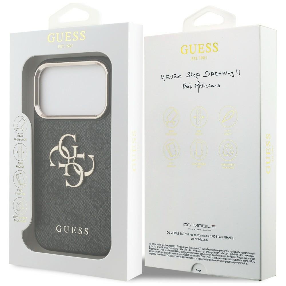 „Guess“ 4G Big 4G Classic Logo apvalks iPhone 18 Pro / iPhone 17 Pro, melns