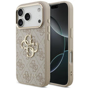 „Guess“ 4G Big 4G Classic Logo apvalks iPhone 18 Pro / iPhone 17 Pro, rozā krāsā