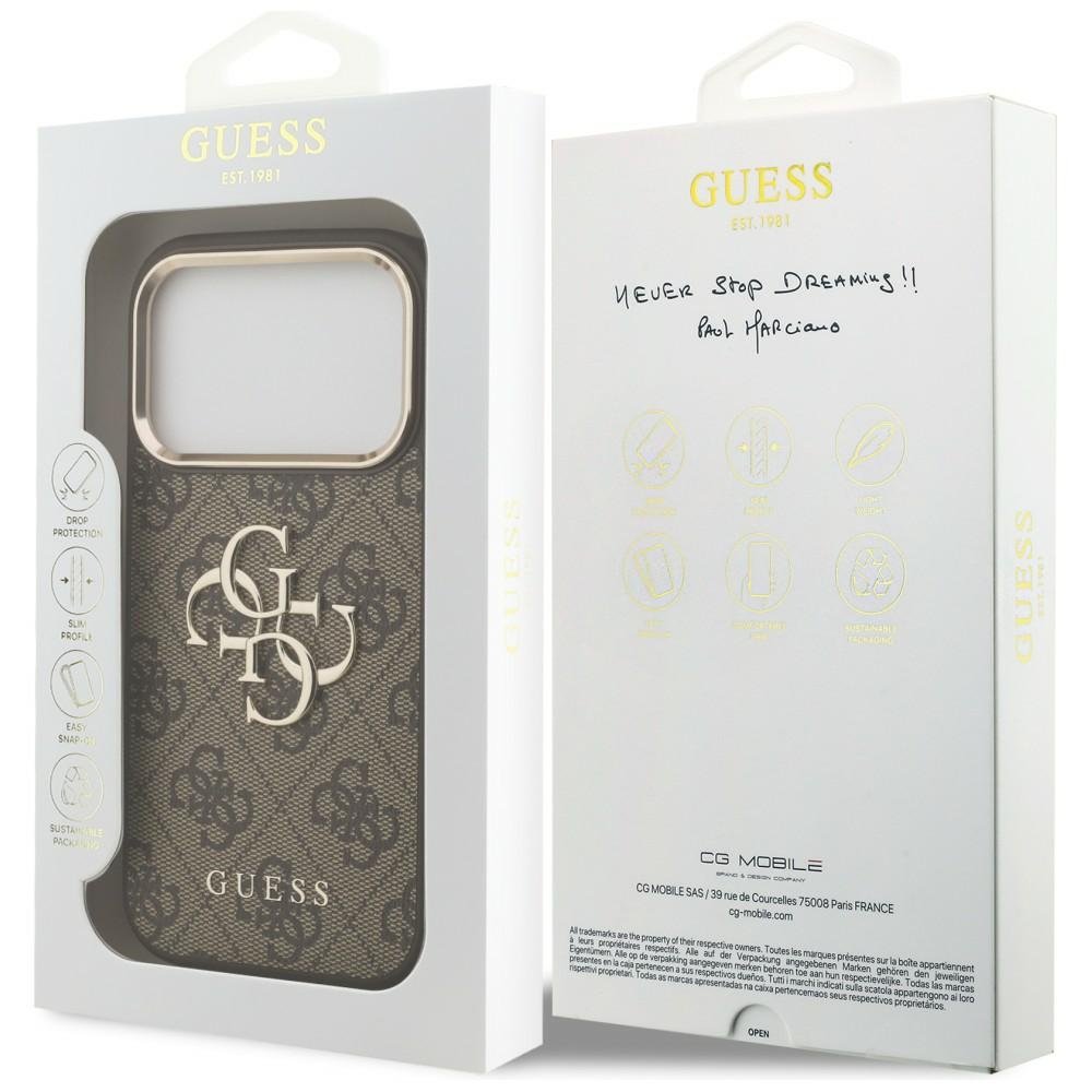 „Guess“ 4G Big 4G Classic Logo apvalks iPhone 18 Pro Max / iPhone 17 Pro Max, brūns