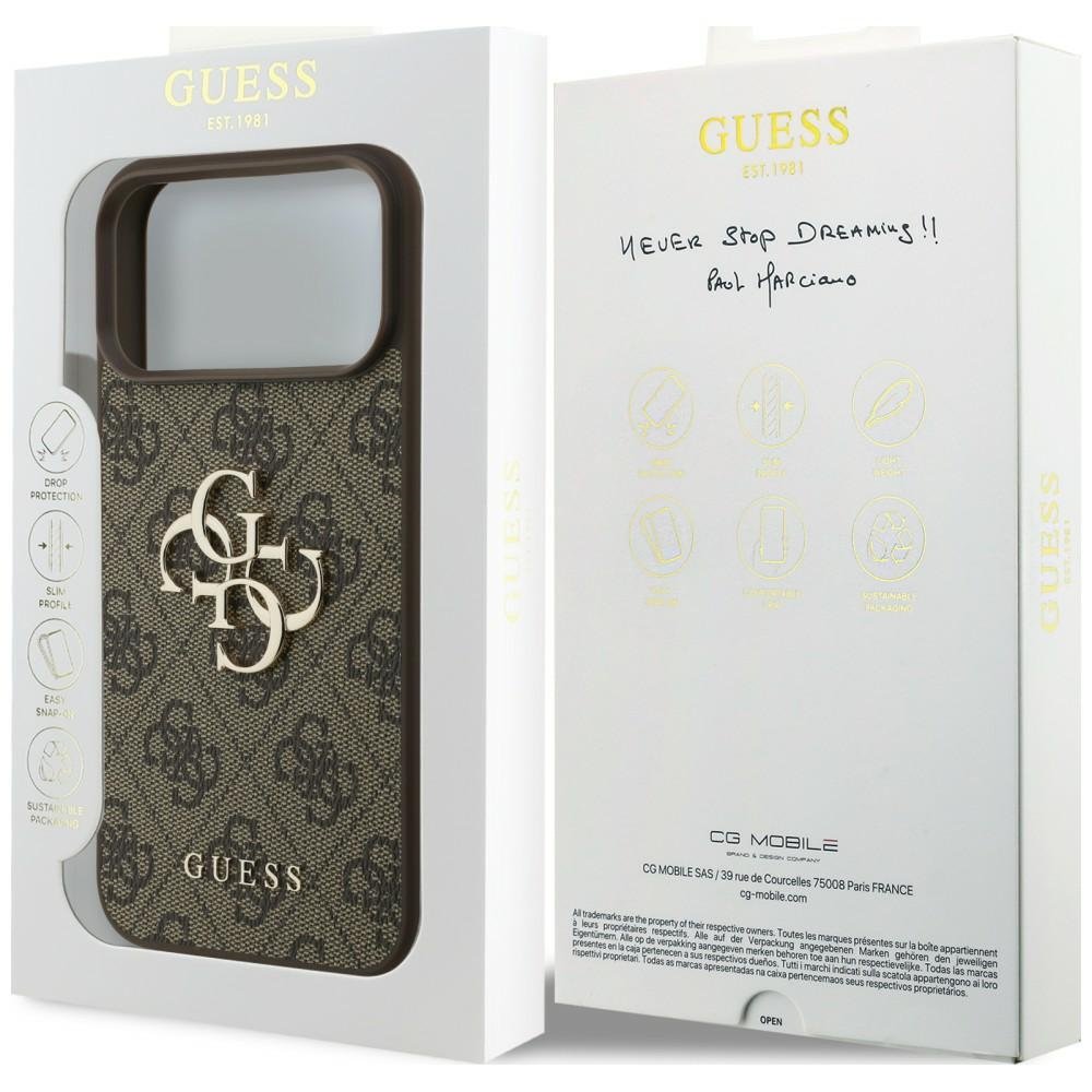 „Guess“ 4G „Big Logo“ apvalks iPhone 18 Pro / iPhone 17 Pro, brūns