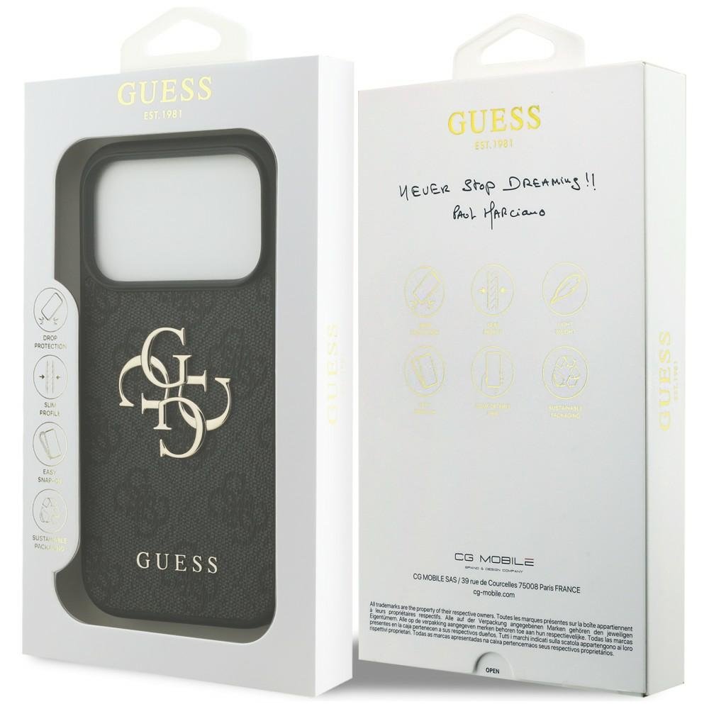 „Guess“ 4G „Big Logo“ vāciņš iPhone 18 Pro / iPhone 17 Pro, melns