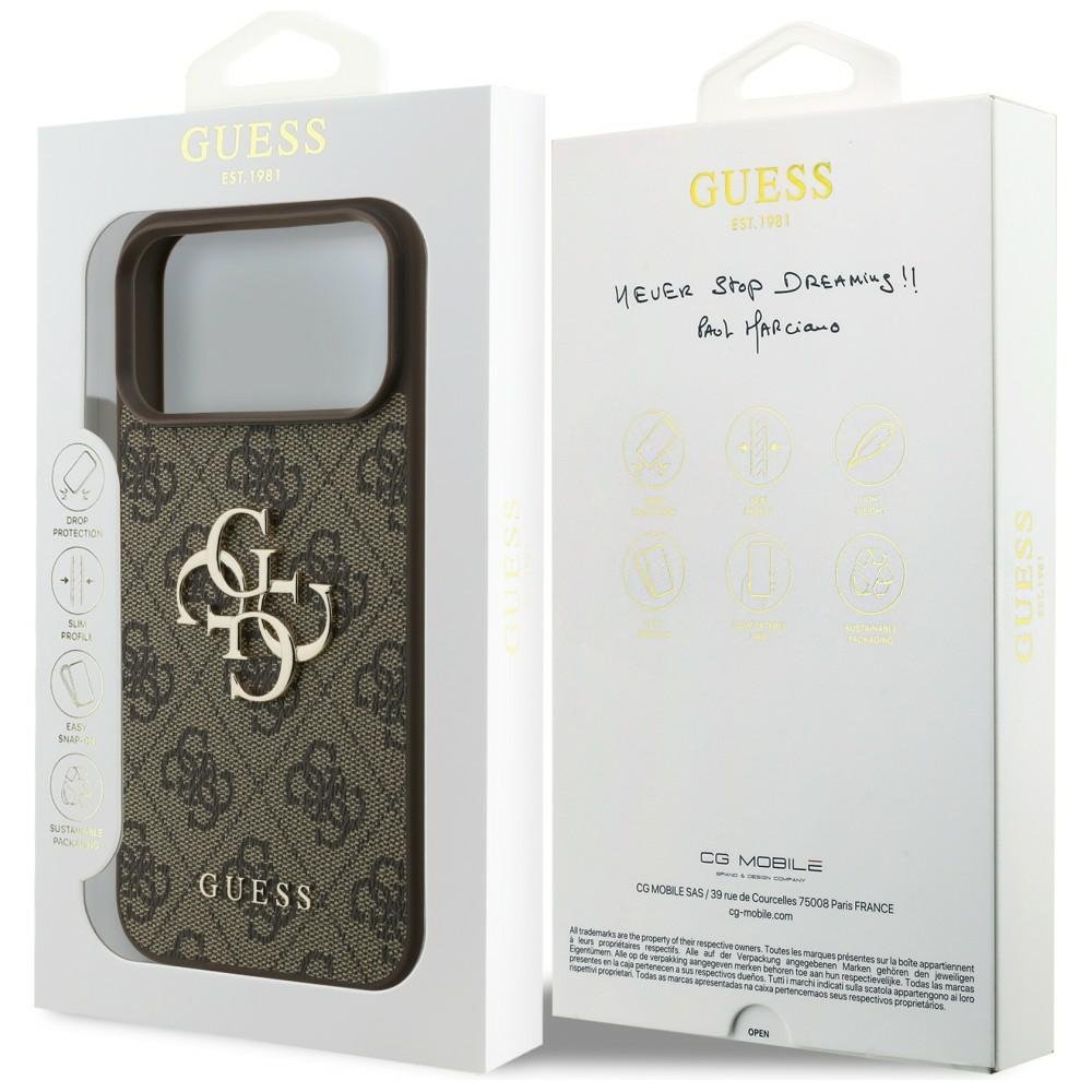 „Guess“ 4G Big Logo apvalks iPhone 18 Pro Max / iPhone 17 Pro Max, brūns