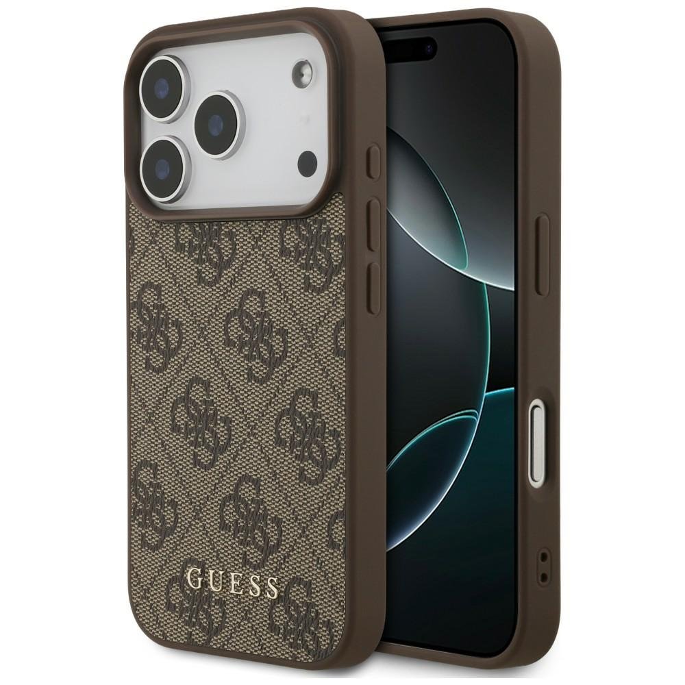 „Guess“ 4G Classic apvalks iPhone 18 Pro / iPhone 17 Pro, brūns