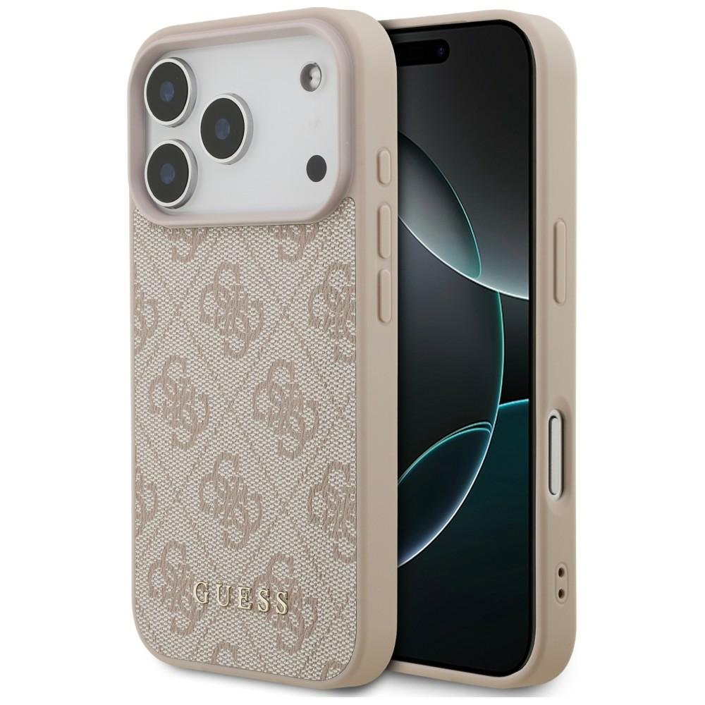 „Guess“ 4G Classic apvalks iPhone 18 Pro / iPhone 17 Pro, rozā krāsā
