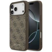„Guess“ 4G Classic apvalks iPhone 18 Pro Max / iPhone 17 Pro Max, brūns
