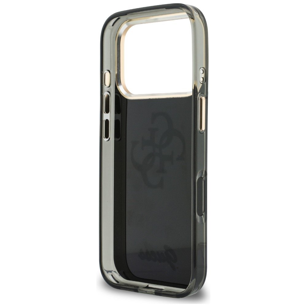 „Guess IML 4G Script“ metāla apvalks iPhone 18 Pro Max / 17 Pro Max, melns
