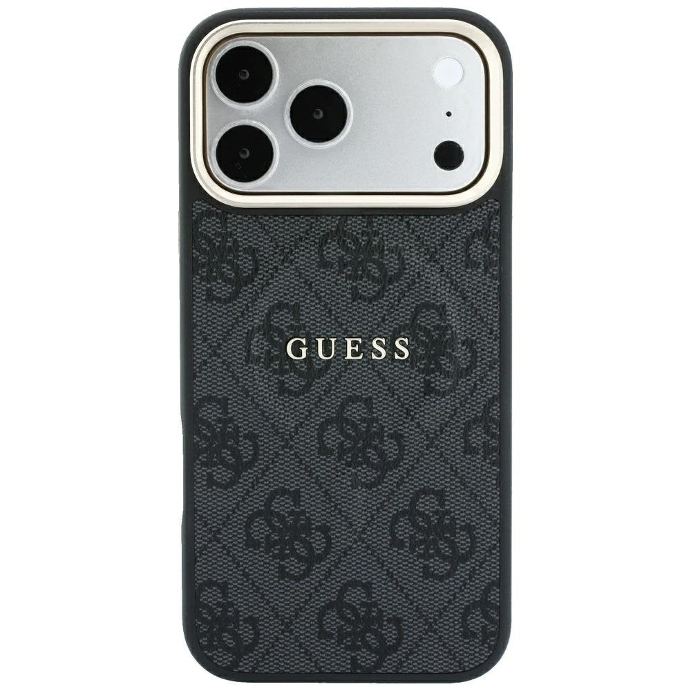„Guess“ reljefais „4G Classic MagSafe“ vāciņš iPhone 18 Pro / 17 Pro, melns