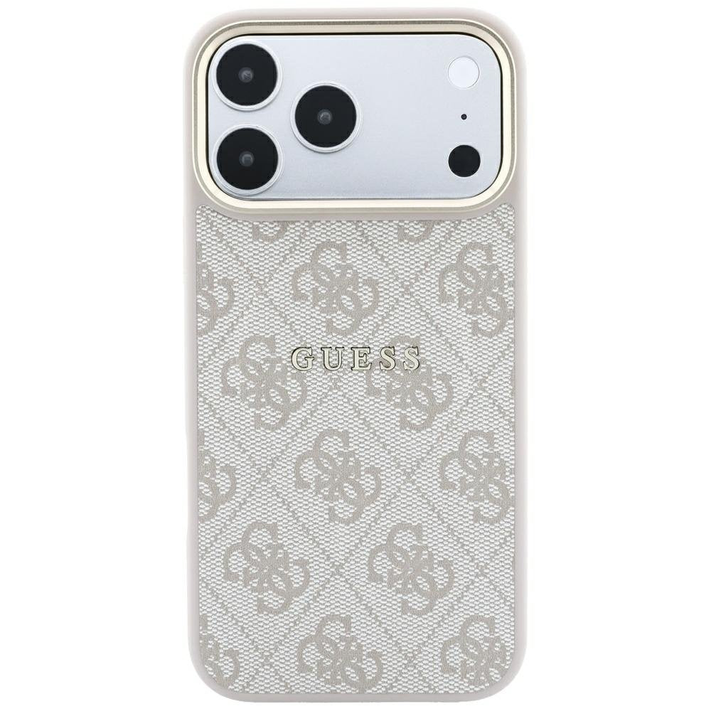„Guess“ reljefais 4G Classic MagSafe apvalks iPhone 18 Pro / 17 Pro, rozā krāsā