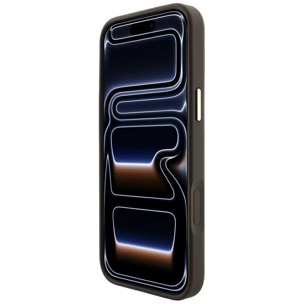 „Guess 4G“ MagSafe apvalks ar „Stripe Round“ un „Classic“ logotipiem iPhone 18 Pro / 17 Pro, brūns