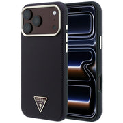 „Guess“ Kevlar Triangle Logo MagSafe apvalks iPhone 18 Pro Max / 17 Pro Max, bordo krāsā