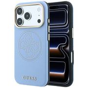 „Guess“ perforētais „Magsafe“ apvalks ar 4G zelta logotipu iPhone 18 Pro Max / 17 Pro Max, zils