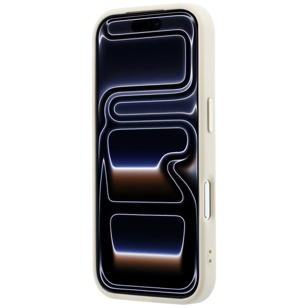 „Guess“ Saffiano Small 4G un Classic Logo MagSafe apvalks iPhone 18 Pro Max / 17 Pro Max, smilškrāsā