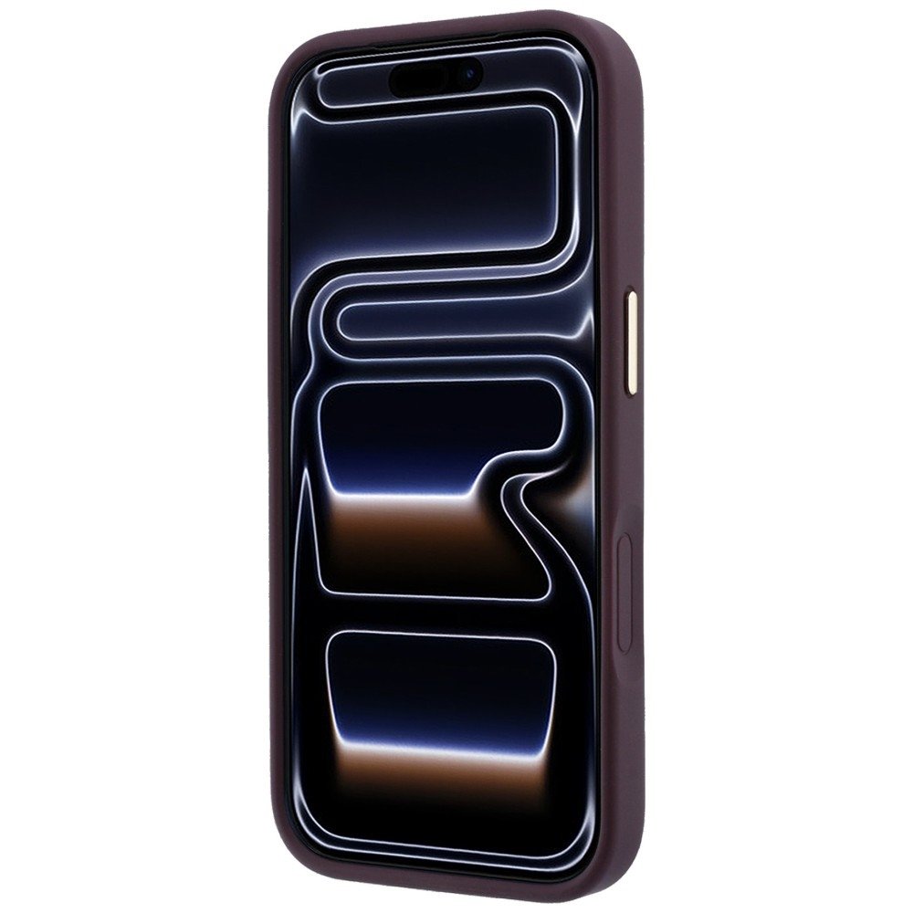 „Guess Stripe Peony 4G Logo MagSafe“ apvalks iPhone 18 Pro / 17 Pro, bordo krāsā