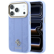 „Guess Stripe Peony 4G Logo MagSafe“ apvalks iPhone 18 Pro Max / 17 Pro Max, zils