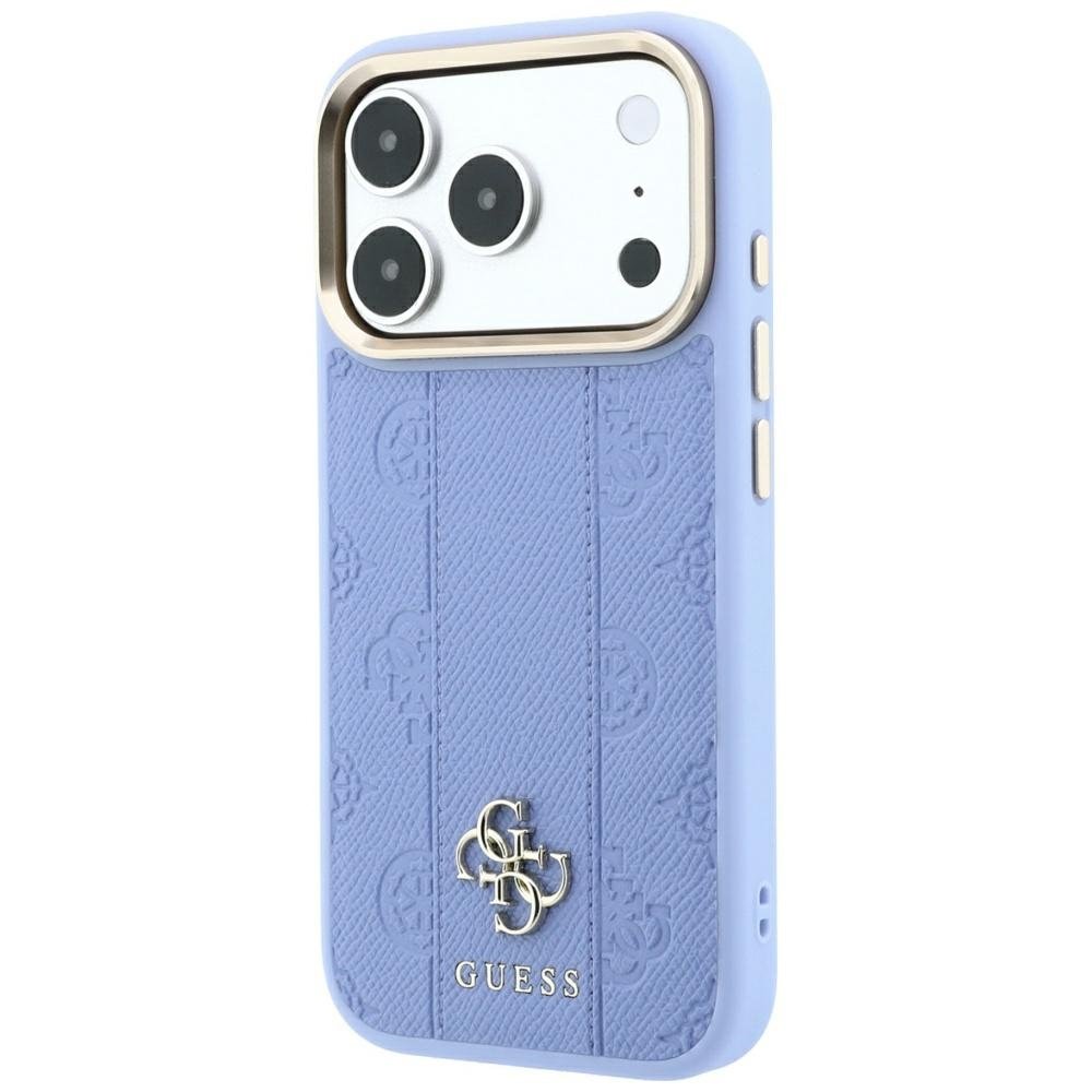 „Guess Stripe Peony 4G Logo MagSafe“ apvalks iPhone 18 Pro Max / 17 Pro Max, zils