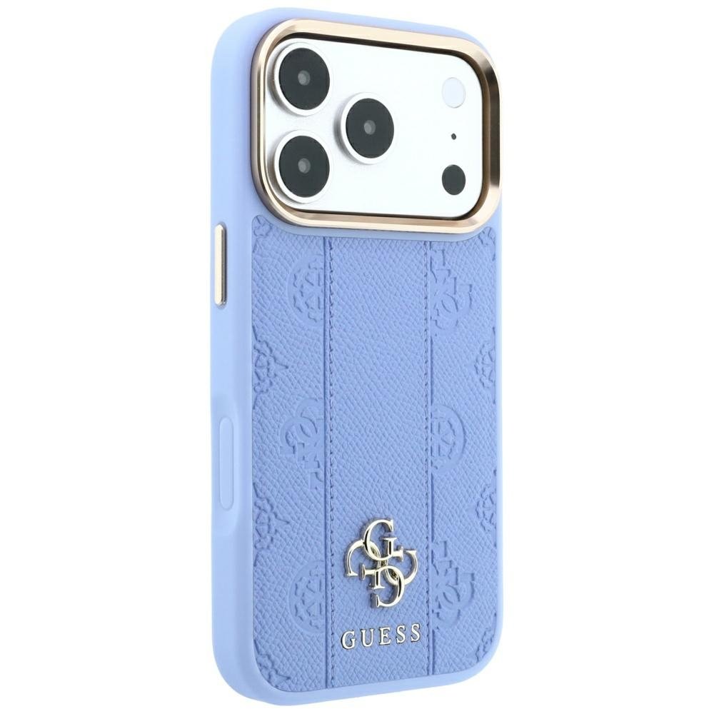 „Guess Stripe Peony 4G Logo MagSafe“ apvalks iPhone 18 Pro Max / 17 Pro Max, zils