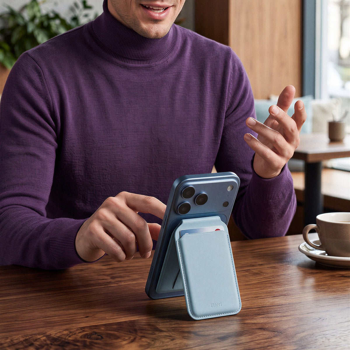 „Etteri Trio Mag“ makiņš ar statīvu, debeszils