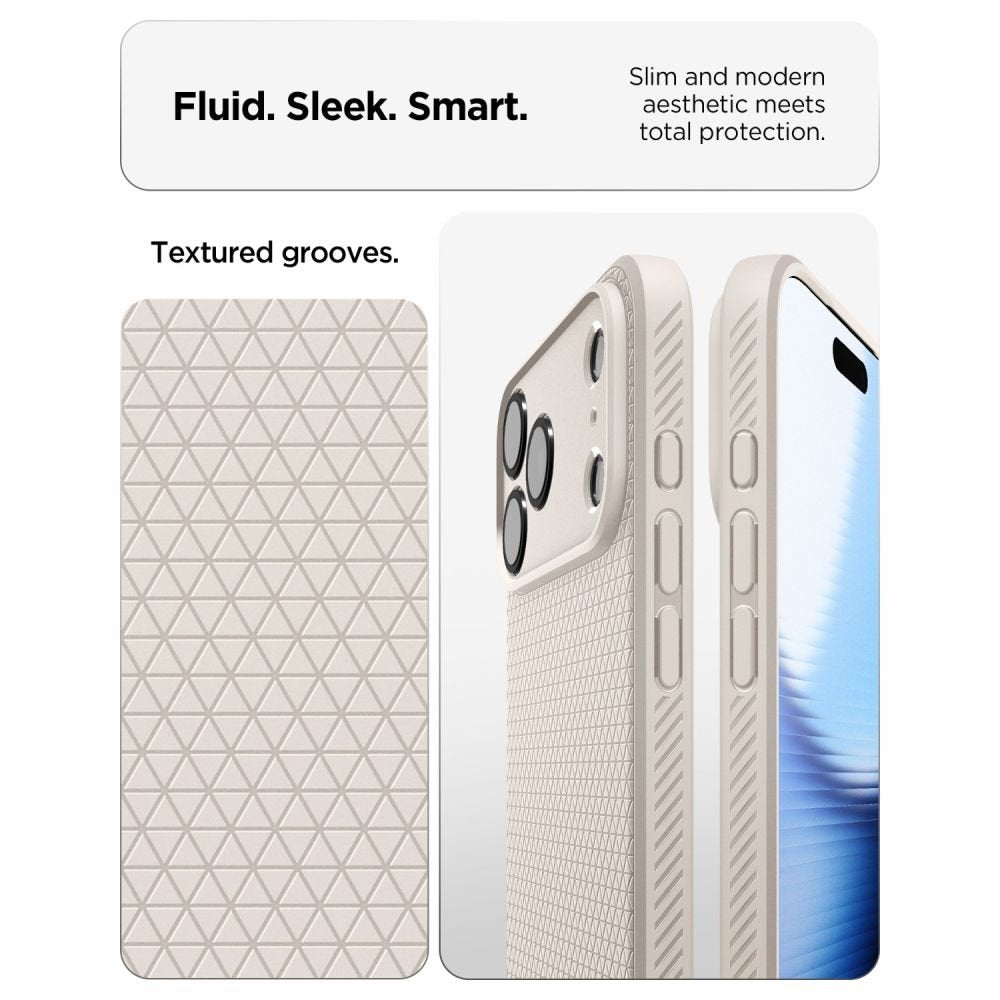 Spigen Liquid Air apvalks iPhone 17 Pro / 18 Pro titāna krāsā