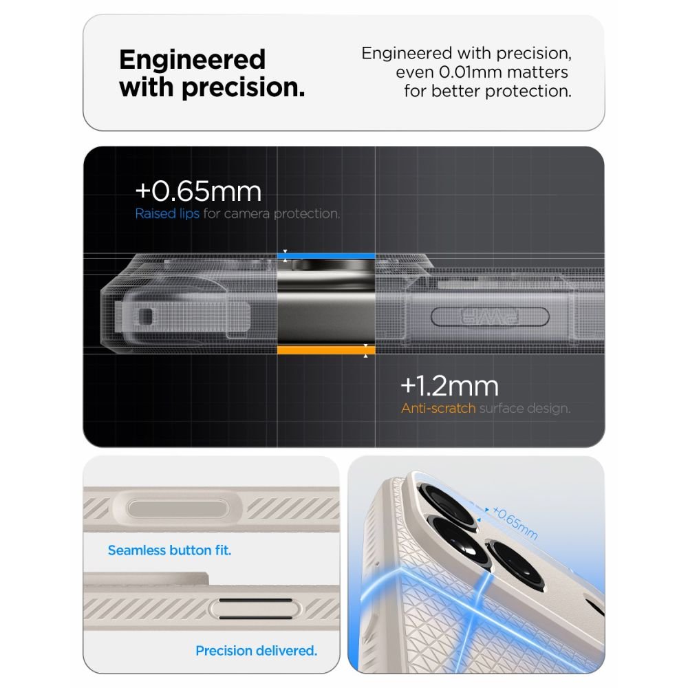 Spigen Liquid Air apvalks iPhone 17 Pro / 18 Pro titāna krāsā