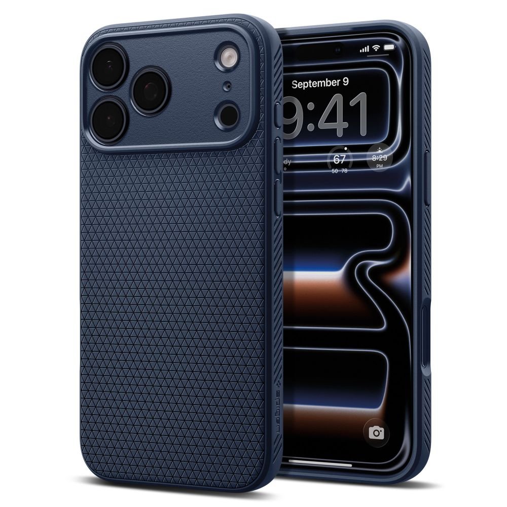 Spigen Liquid Air apvalks iPhone 17 Pro / 18 Pro, zils