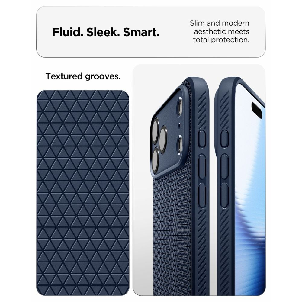 Spigen Liquid Air apvalks iPhone 17 Pro / 18 Pro, zils