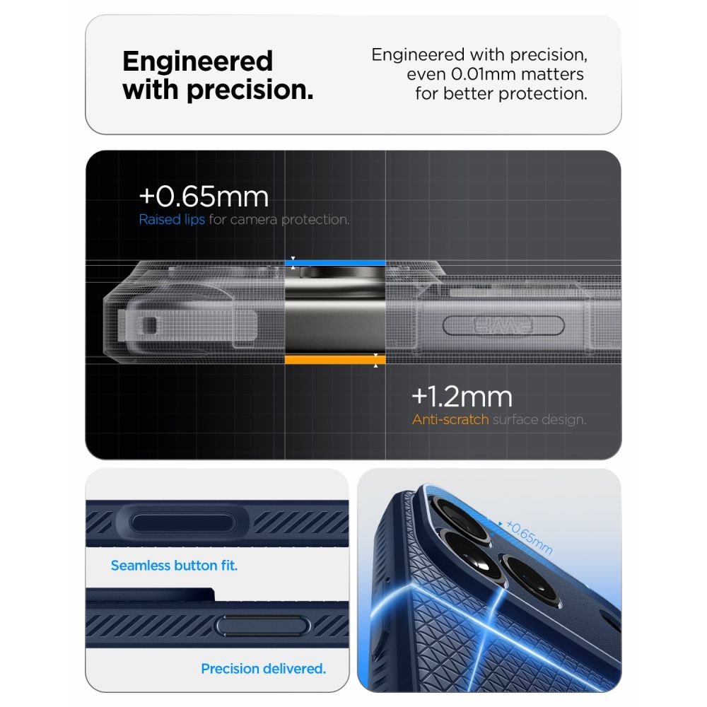 Spigen Liquid Air apvalks iPhone 17 Pro / 18 Pro, zils