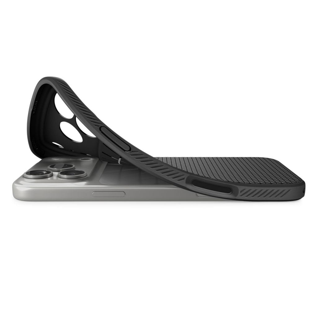Spigen Liquid Air apvalks iPhone 17 Pro Max / 18 Pro Max, matēti melns