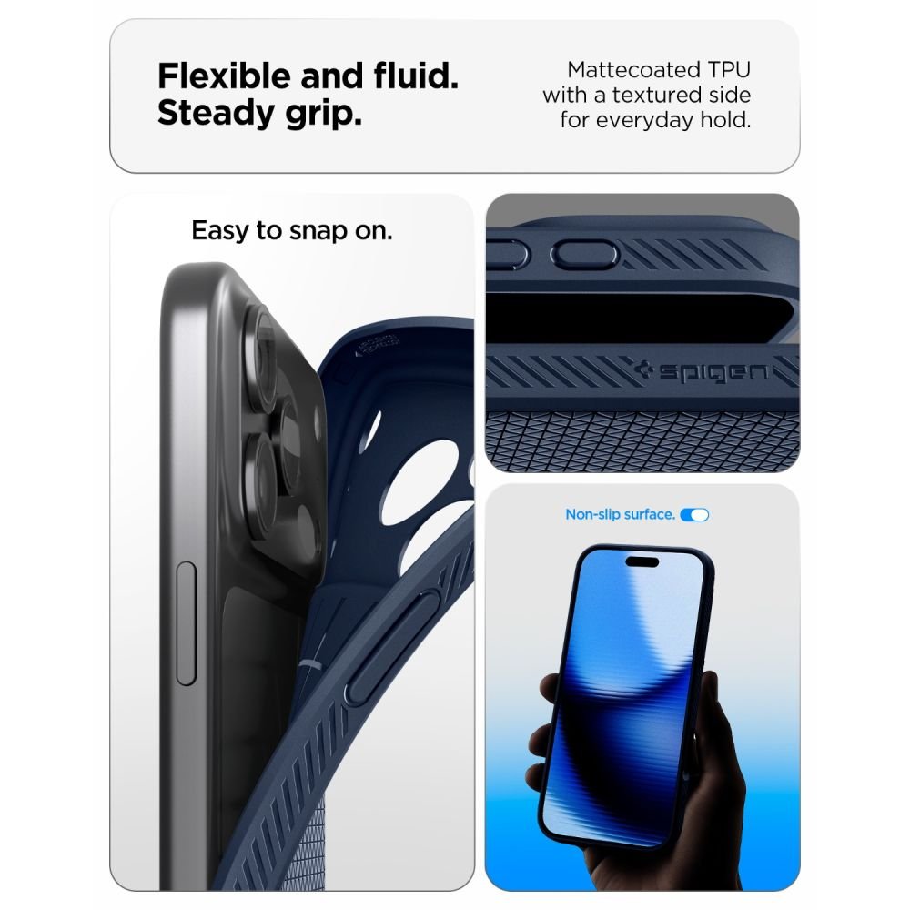 Spigen Liquid Air apvalks iPhone 17 Pro Max / 18 Pro Max, zils